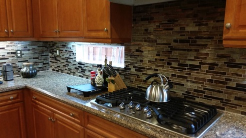 Tile backsplash
